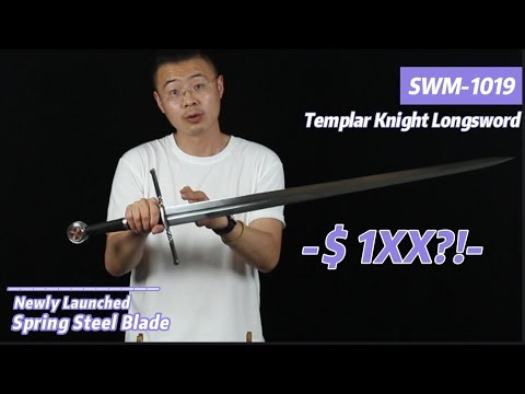 Swordier Review | SWM-1019 The Templar Knight Longsword: With Spring Steel Blade.#europeanlongsword