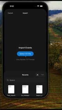 Importing Events using Text file