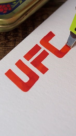 Edgar Villa on Instagram: "@ufc logo written with parallel pen"