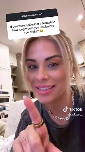 TikTok: @Paige Vanzant #answer #question #reaction #tickle #tickled #tickling #ticklish