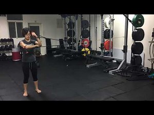 AT Sports Flex彈力帶肩膀內旋訓練動作