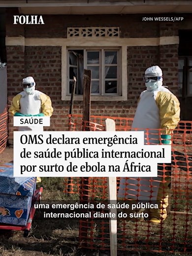 Diante do surto de uma cepa rara de ebola na República Democrática do Congo e em Uganda, a OMS (Organização Mundial da Saúde) declarou neste domingo (17) uma emergência de saúde pública de importância internacional (ESPII), seu segundo nível mais alto de alerta. 📲Leia mais na #Folha: folha.com/saude 🎦Priscila Camazano #saude #videosdafolha #reportagem #ebola #oms #tiktoknotícias #notíciasem1minuto #fy #fyp #notícias