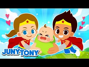My Superhero Family Song | We Are a Gassy Poopy Family +More | Kids Songs | JunyTony