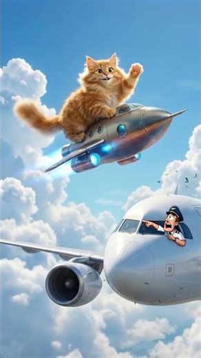 Cats Are BLASTING Off to the Moon in Rockets #cat #space #babycat #viral #shorts