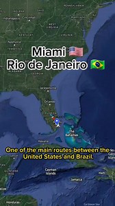 Miami - Rio de Janeiro Uma das principais rotas entre os Estados Unidos e o Brasil | Flight and routes Every day