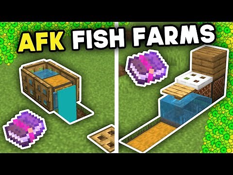 Easiest AFK Fish Farm Minecraft Bedrock 1.21
