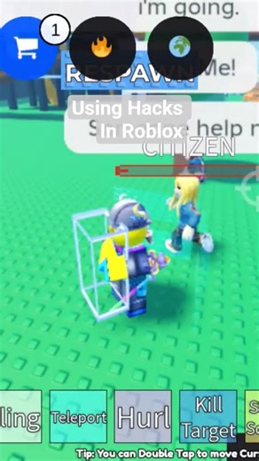 Using Hacks in Roblox #roblox #funny