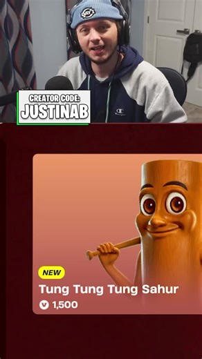 *NEW* Tung Tung Tung Sahur skin in the Fortnite Item Shop: http://fortnite.com/item-shop?creator-code=JustinAB #Fortnite #Fortniteskins #Fortniteitemshop #epicpartner #Supportacreator