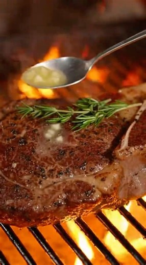 Flaming Tomahawk Steak Over Open Fire 🔥