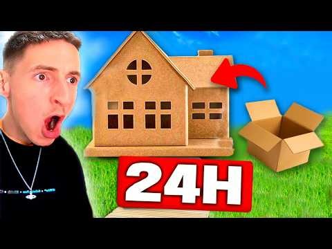 24 HEURES DANS UNE MAISON EN CARTON ! RÉVEIL À 3H DU MATIN !!