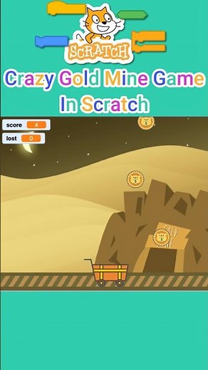 How to Make Easy Gold Mine Games in Scratch 3.0 #games #shorts #scratch