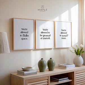 Motivational Prints: Set of 3 Positive Quotes, Mental Health Posters, Daily Affirmations (digital Download) - Etsy