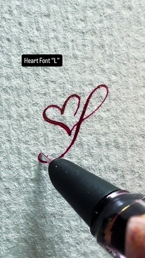 How to Write a Heart Font “L”?🤔#calligraphy #lettering #reels #cursive #fypシ #viralvideoシ #satisfying #trending #tiktok #satisfyingvideos #fypシ゚viralシ