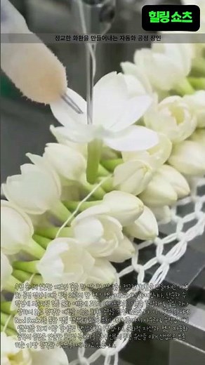 정교한 화환을 만들어내는 자동화 공정 장인 #worker #process #automation #jasmine