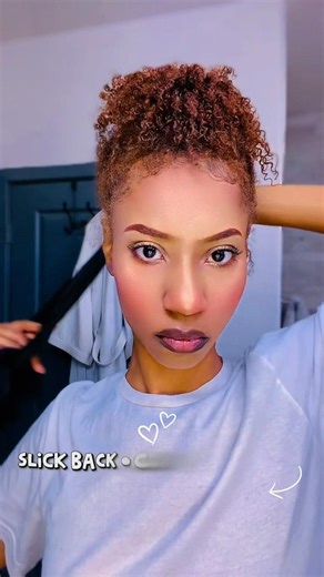 Slick Back Curly Ponytail (Middle|Top Pony) | Hair GRWM #shorts