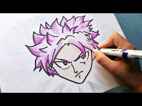 Comment dessiner NATSU de Fairy Tail etape par etape facilement