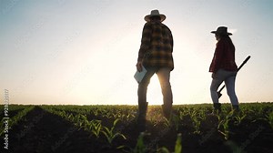 Farmers using technology in field. Teamwork agriculture with farmers using technology. Farmers leveraging technology for better crop management. Team farmers utilizing technology for efficient farming