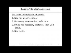 18.05 Descartes's Ontological Argument - The Argument