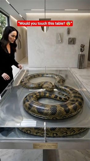 Giant Snake Under Glass Table 🐍 | Insane Epoxy Resin Illusion Build #short#resintable#interiordesign