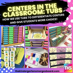 Centers In The Classroom: Tubs