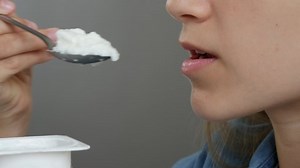 Child Eating Yogurt Kid Eats Dairy Stock Footage Video (100% Royalty-free) 1073252222 | Shutterstock