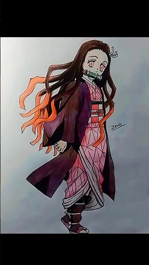 Demon slayer female character drawing collab with ‪@ZEWYARTZ‬ #art #drawing #demonslayer #fyp