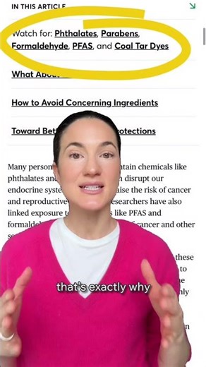 Harmful chemicals in personal care products.