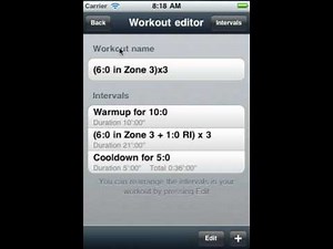 iSmoothRun - Creating an Interval workout