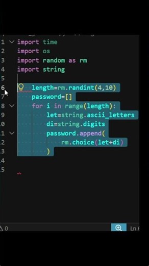 Generating random password using Python script