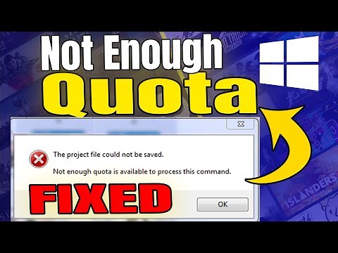 How to Fix - 0x80070718 Not enough quota is available to process this command