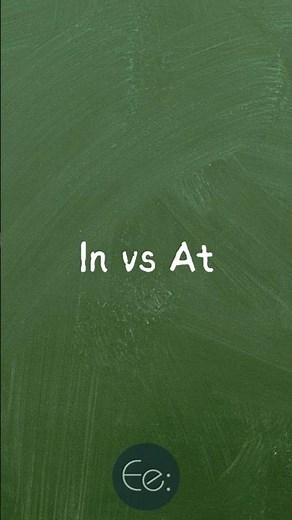 In vs At 📍 What’s the Difference? by English explained #words #preposition #difference #explained