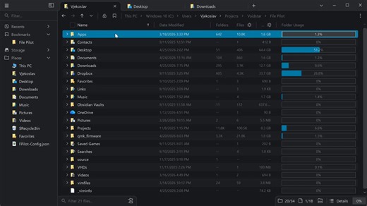 Starting a drag across file checkboxes lets you batch select with the mouse only in File Pilot. Similar to rect selection, but sometimes more handy, and it works across all views.