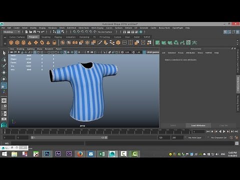 Maya 2016 tutorial : How to UV Map and texture clothing
