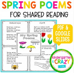 Spring Shared Reading Poems - Print and Distance Learning