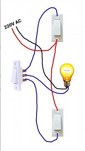 3 Switch 1 Bulb Wiring Connection | Three Switch One Light Wiring Diagram | Electrical Wiring