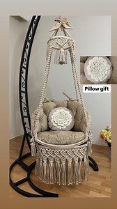 Macrame Swing,hanging Chair,hammock,boho Style Swing Chair,soft Cushioned Swing,macrame Chair,swing Chair,comfortable Swing,boho Swing Chair - Etsy