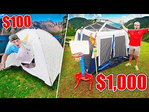 $100 VS $1,000 SURVIVAL CAMPING *Budget Challenge*