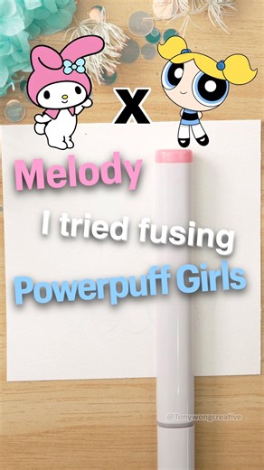 Melody meets Bubbles Character Design #art #shorts #drawing