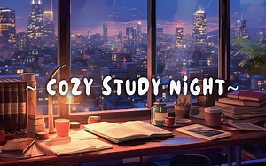 【LOFI・氛围学习】舒适的学习之夜🌆｜放松的 Lofi 节拍和雨声适合学习/工作/放松或什么都不做 | 洛菲学习音乐