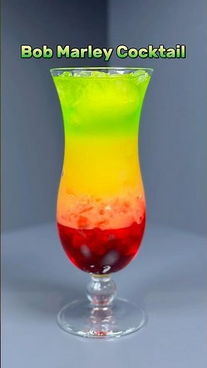 Bob Marley Cocktail 🍹(do you like Reggae music?) Recipe in the comments 👇 #cocktails #reggae