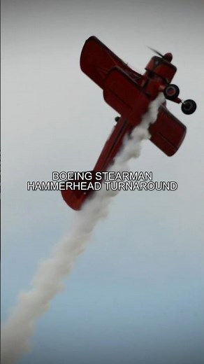 Boeing Stearman Performs A Hammerhead Turn #shorts #aviation