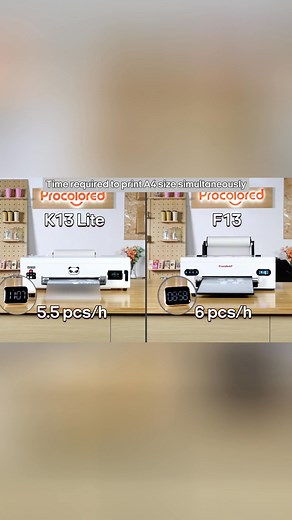 K13 Lite vs F13: The Speed Test How Fast is the K13 Lite Printer? We timed it printing both A4 and A3 designs. How did it measure up? Watch the video to see the results! | Procolored