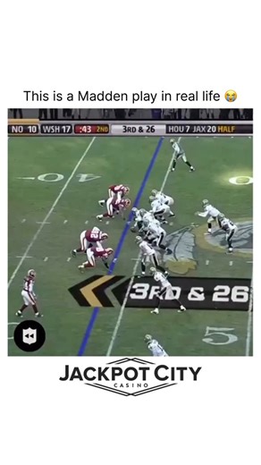 @waffles_nfl on Instagram: "This video features a chaotic and highly improbable NFL play during a game between the New Orleans Saints and the Washington Redskins (now the Commanders). The clip begins with the Saints facing a daunting 3rd & 26 situation. After the snap, quarterback Drew Brees is under heavy pressure and throws an interception to a Washington defender. In a stunning turn of events, the defender fumbles the ball during the return, and Saints wide receiver Robert Meachem snatches th