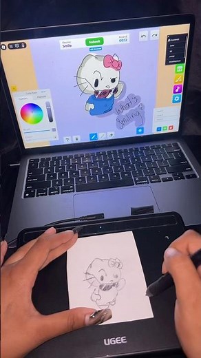 Hello Kitty 🐱 🎀 *TABLET LINK IN BIO* #art #roblox #hellokitty #shorts