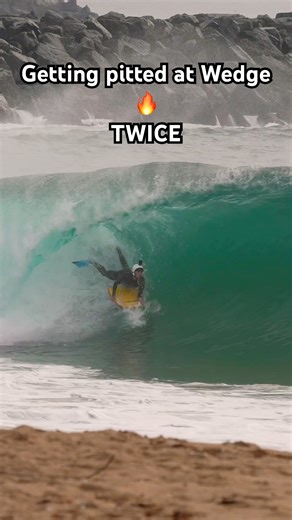 Getting so pitted at #thewedge #bodyboarding #pitted #barreled #surf #california #shorts