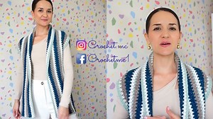 Aprende a tejer un sobretodo, chaleco que con su punto cerrado y tejido con lana o hilo que sea abrigador, es ideal para usar en días fríos 🥰 | Crochet MC