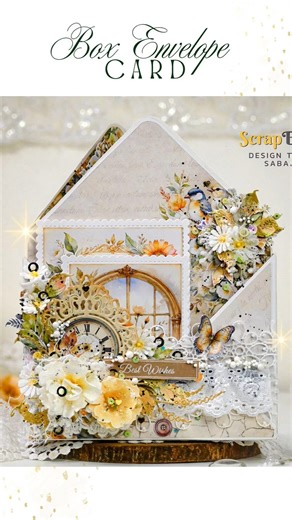 😌RELAXING walkthrough of BOX ENVELOPE CARD 😇 #cardmaking #craftersabaa #diy #papercraft