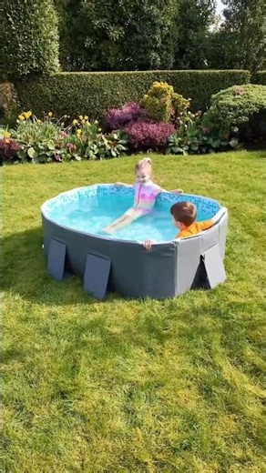 ☀️ Faltbarer Pool 🏊 rechteckig tragbar #poolparty #smythstoys #shorts #sommer #gartenspielzeug