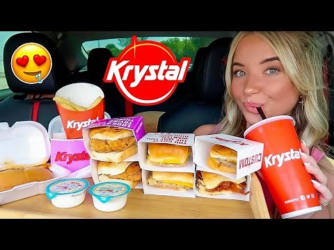 Trying KRYSTAL For The FIRST TIME Mukbang! (entire menu!!)