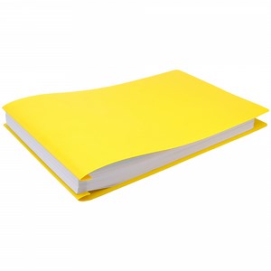 11x17 Report Cover Pressboard Binder Poly Panels Includes Fold-over Metal Fasteners Yellow Package of 6